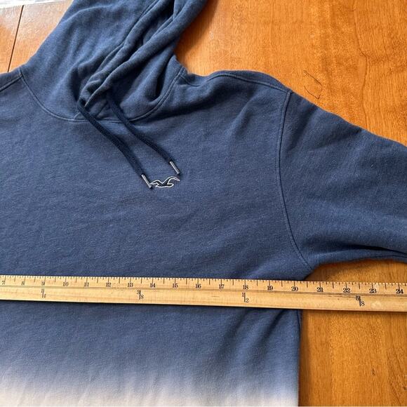 Hollister Hoodie Must Have Collection Blue White Ombré Classic US M Pullover - Picture 5 of 6